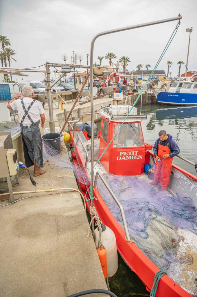 Pêcheurs sur le port de Saint-Cyprien