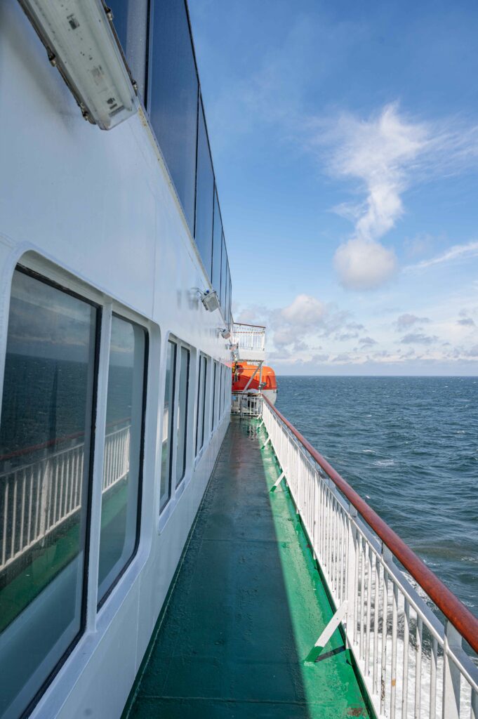 Sur le pont du Ferry de Newhaven à Dieppe 