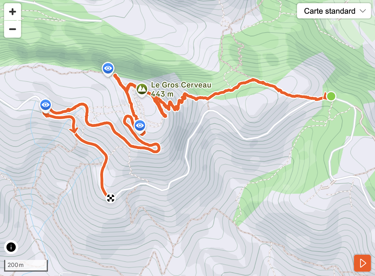 Carte randonnée massif du Gros Cerveau proche de Toulon Carte randonnée massif du Gros Cerveau proche de Toulon