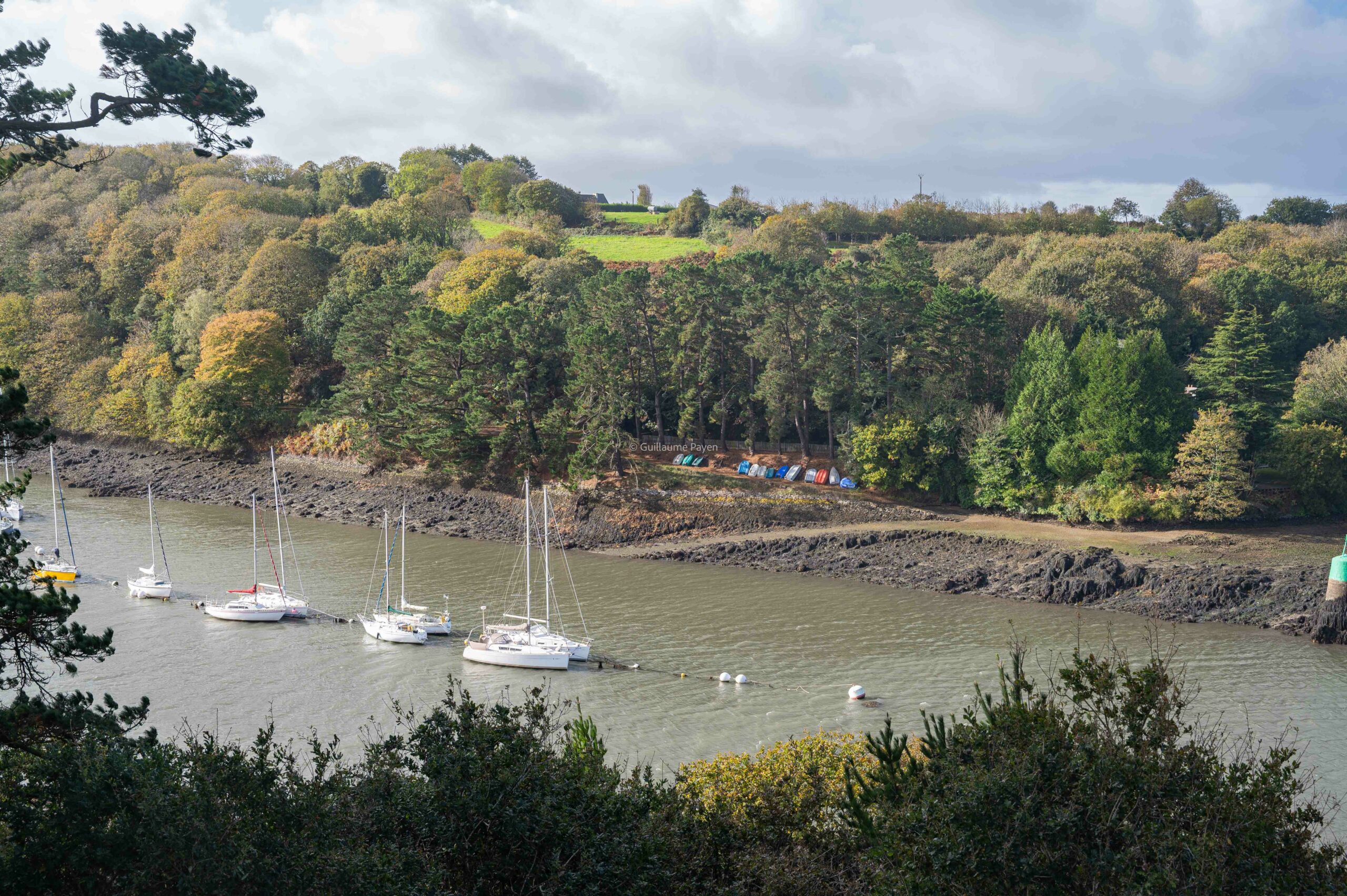 Vue sur L’Aber Wrac’h, entre Landéda et Lilia dans les Abers