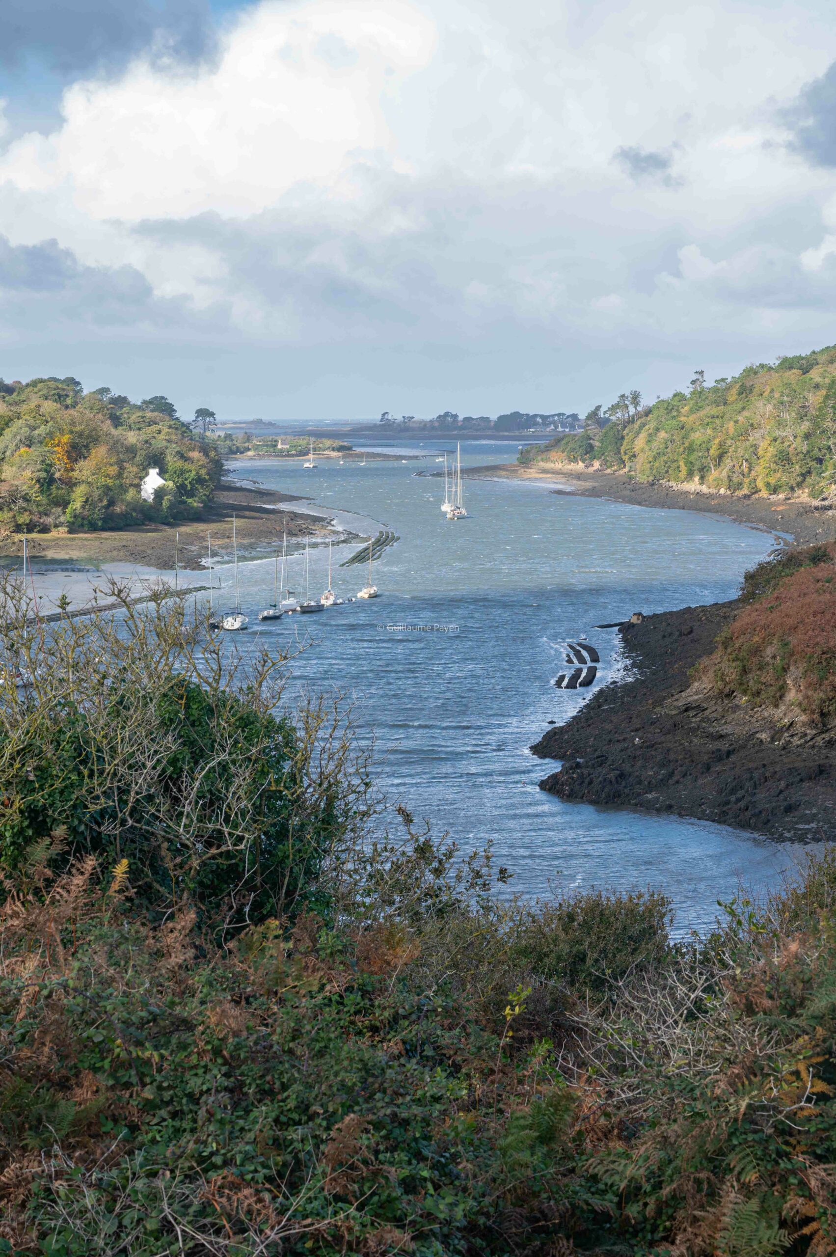 Vue sur L’Aber Wrac’h, entre Landéda et Lilia dans les Abers