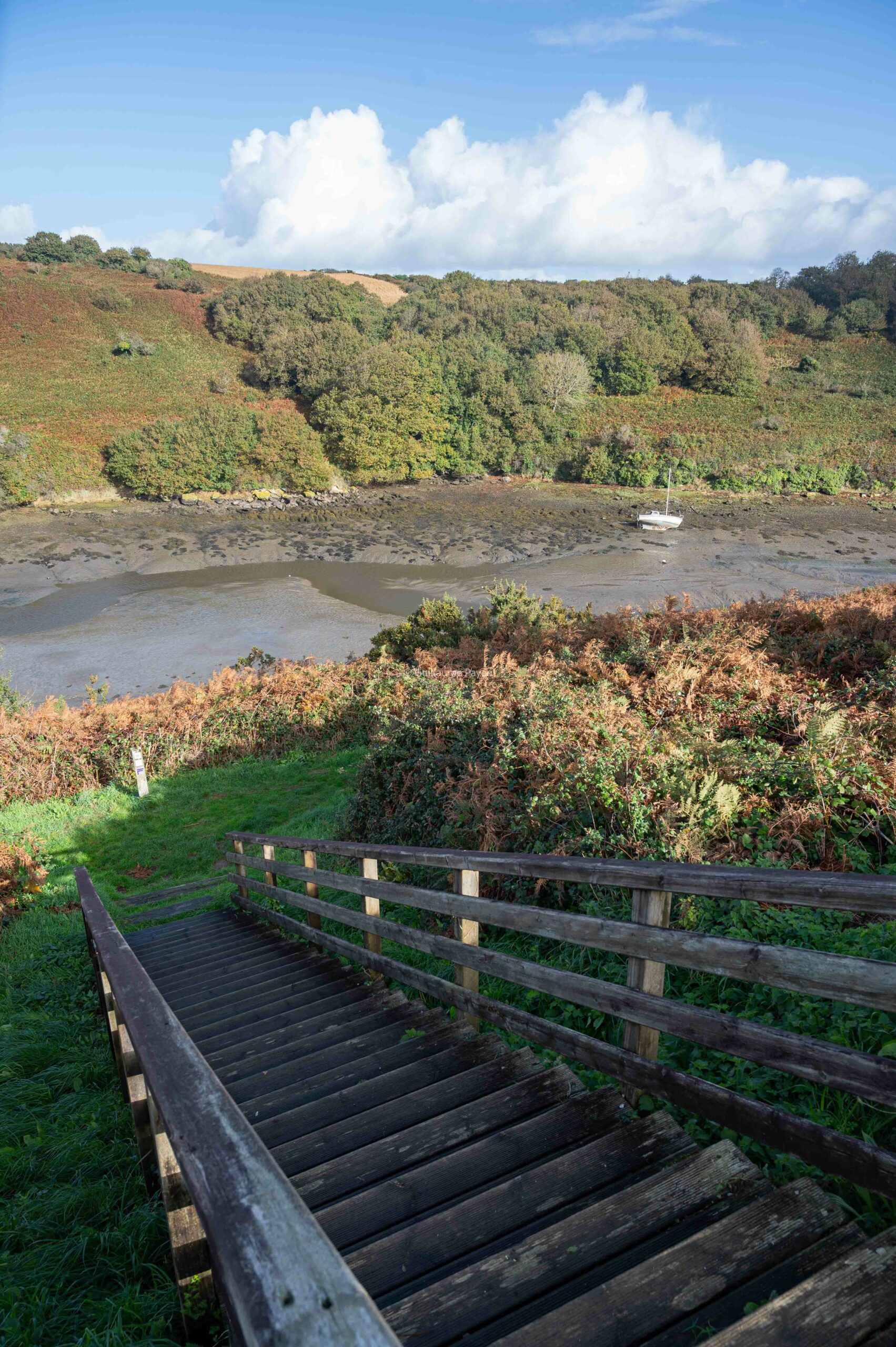 Vue sur L’Aber Wrac’h, entre Landéda et Lilia dans les Abers