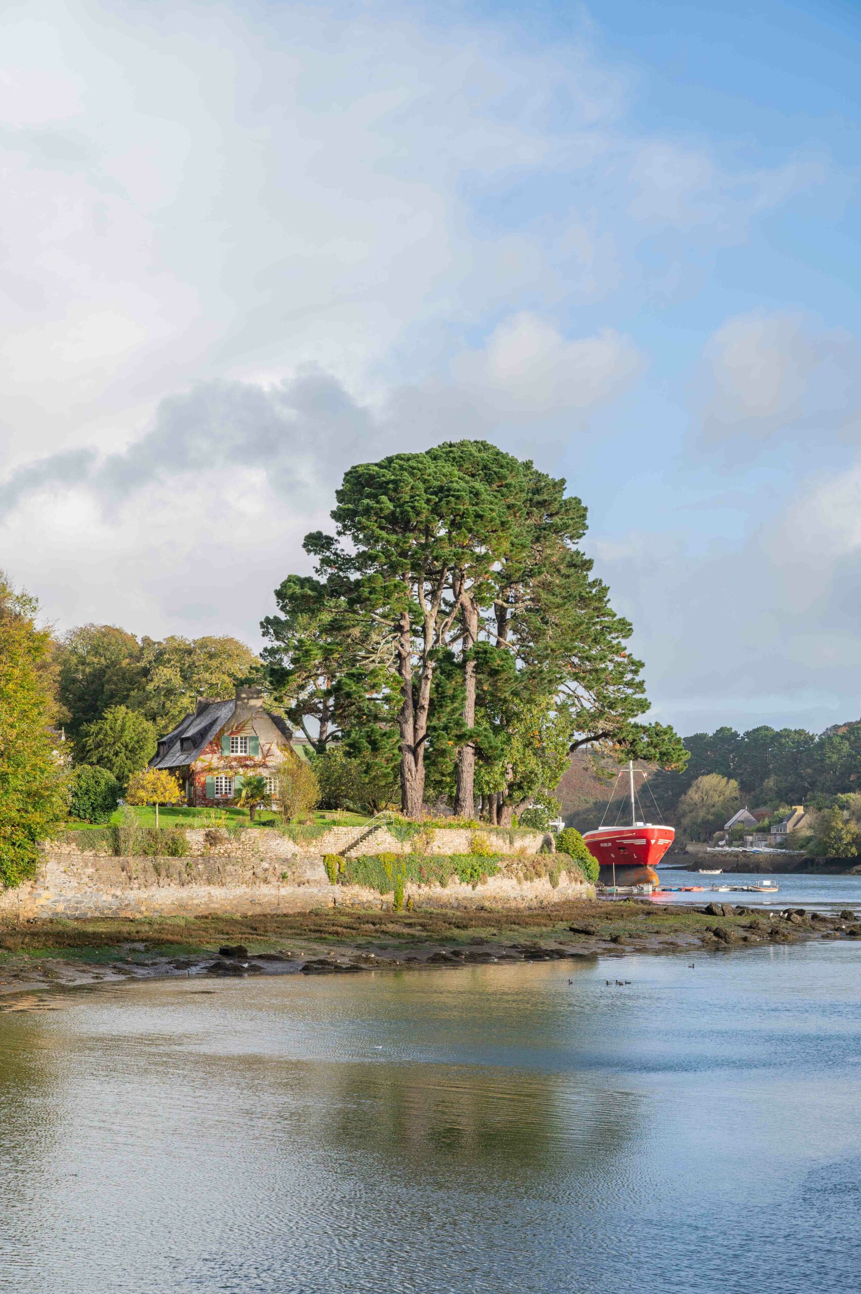 Vue sur L’Aber Wrac’h, entre Landéda et Lilia dans les Abers