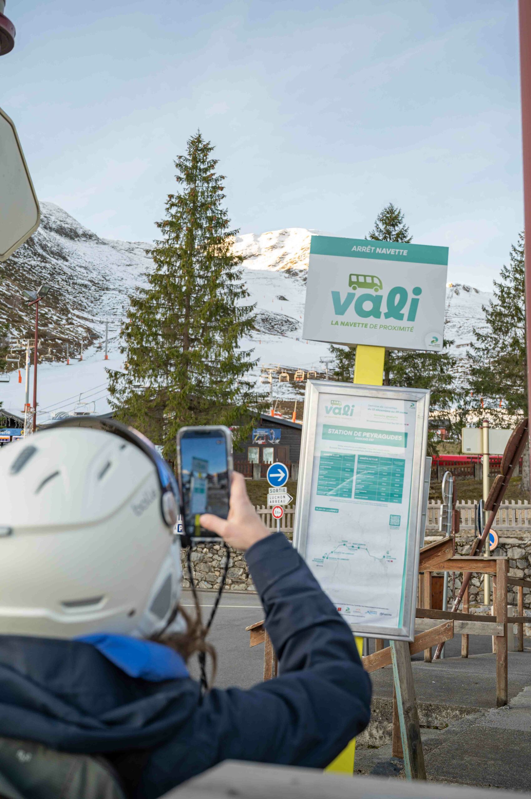 Arrêt de la navette VALI à Peyragudes - Guillaume Payen